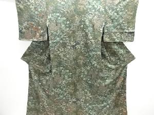 未使用品　草花模様小紋着物